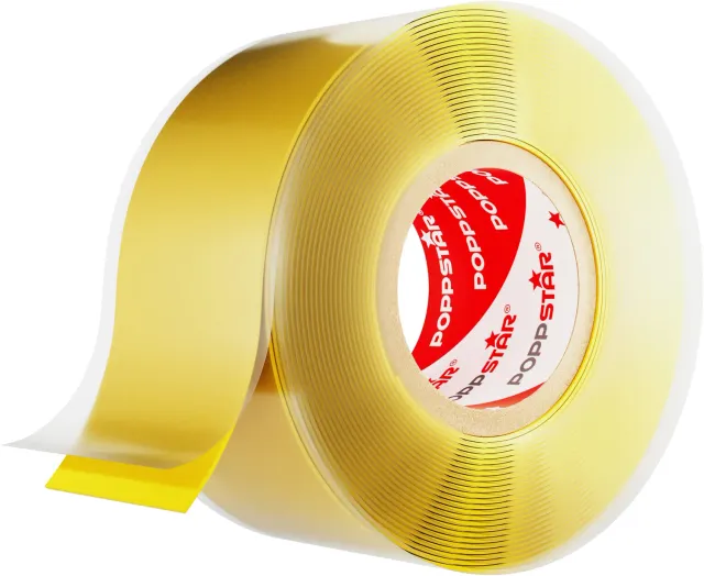 Poppstar Silikonband selbstverschweißend 3 m gelb wasserdicht