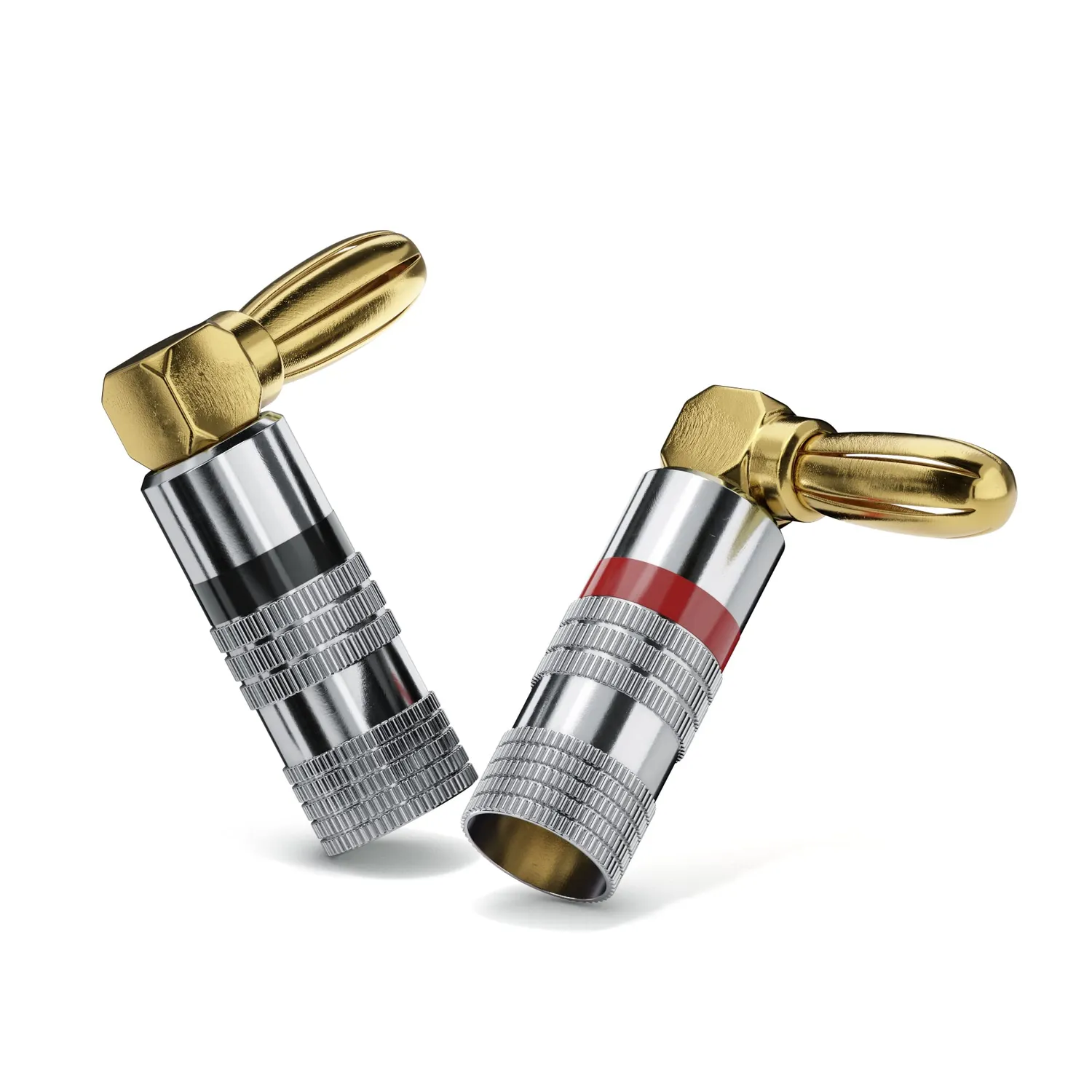 Sonero Bananenstecker 90° 8er-Set vergoldet 6mm²