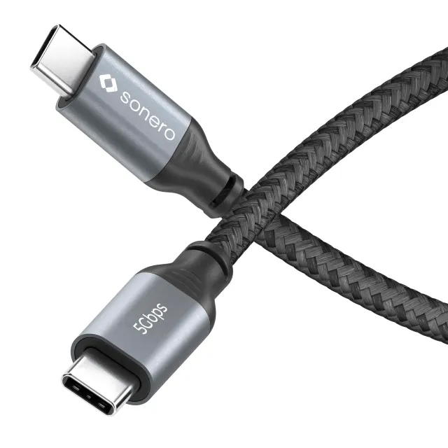 Sonero SPC-U320-005 USB-C Kabel 0,5m 60W schwarz