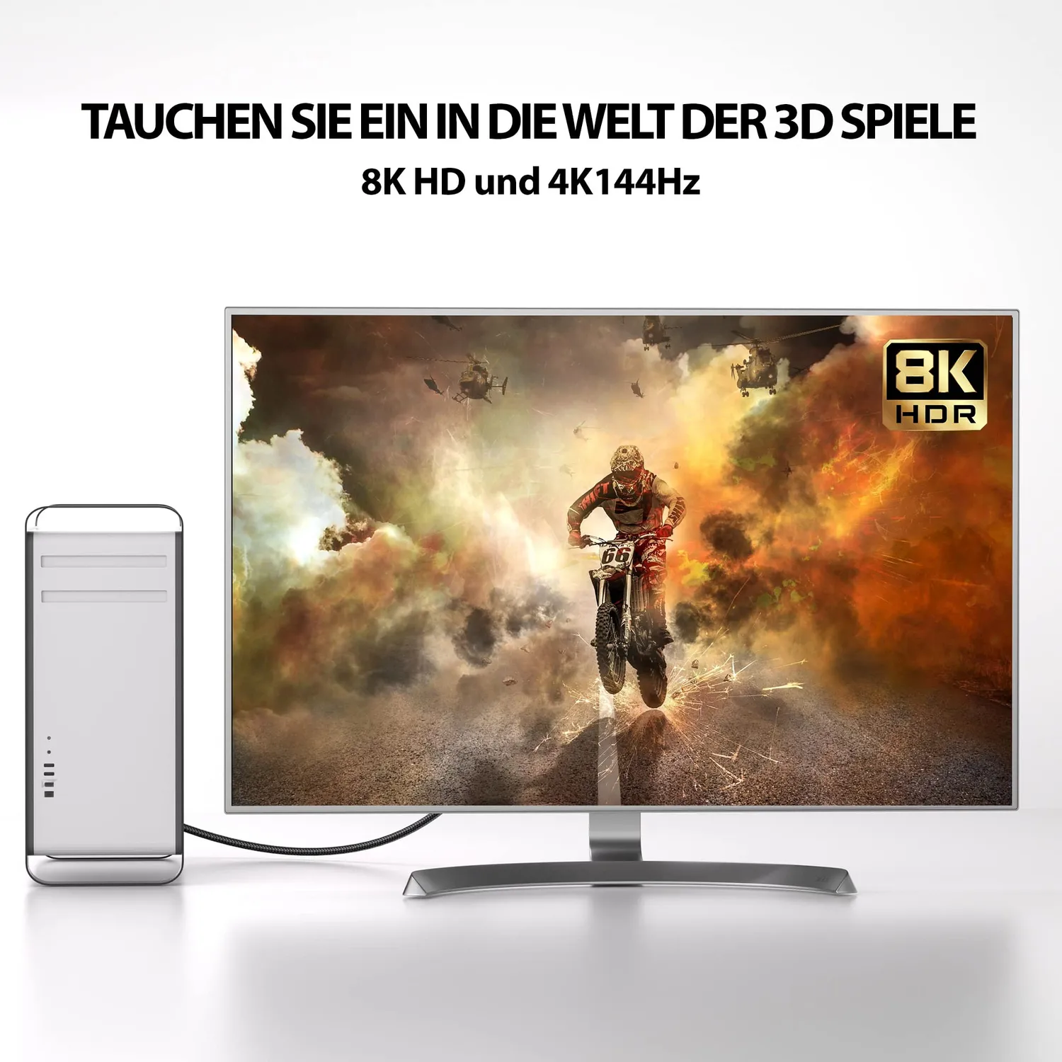 Jamega DisplayPort Kabel 1.4 8K 1,5m Gaming Nylon