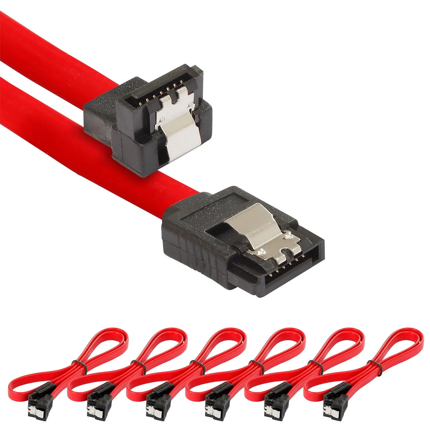 Poppstar SATA Kabel SSD HDD 0,5m rot gerade 6Gbit/s