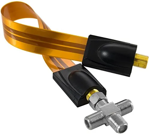 Poppstar Sat Verteiler Kreuz-Adapter 2er Set Silber