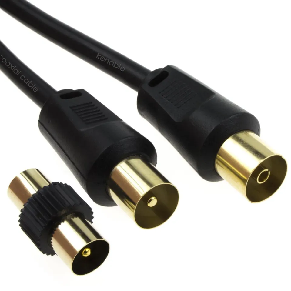 kenable RF Antennenkabel Verlängerung 3m schwarz 75 Ohm