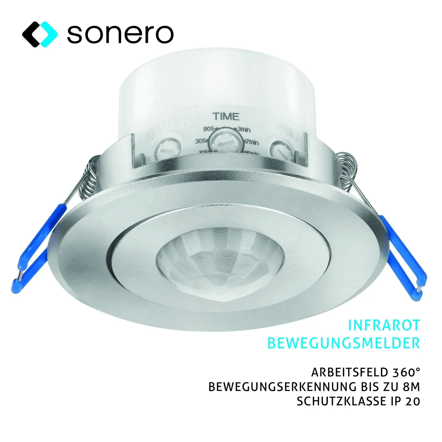Sonero IMS090 Bewegungsmelder Deckeneinbau Aluminium IP20