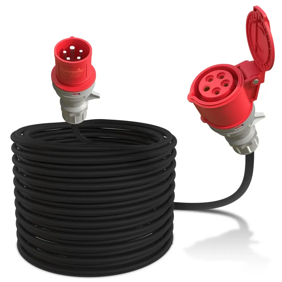 Poppstar Starkstrom Verlängerungskabel 25 m CEE 16A IP44