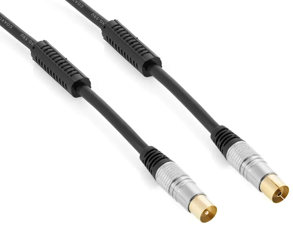 Poppstar Antennenkabel Koax 10 m schwarz Full HD