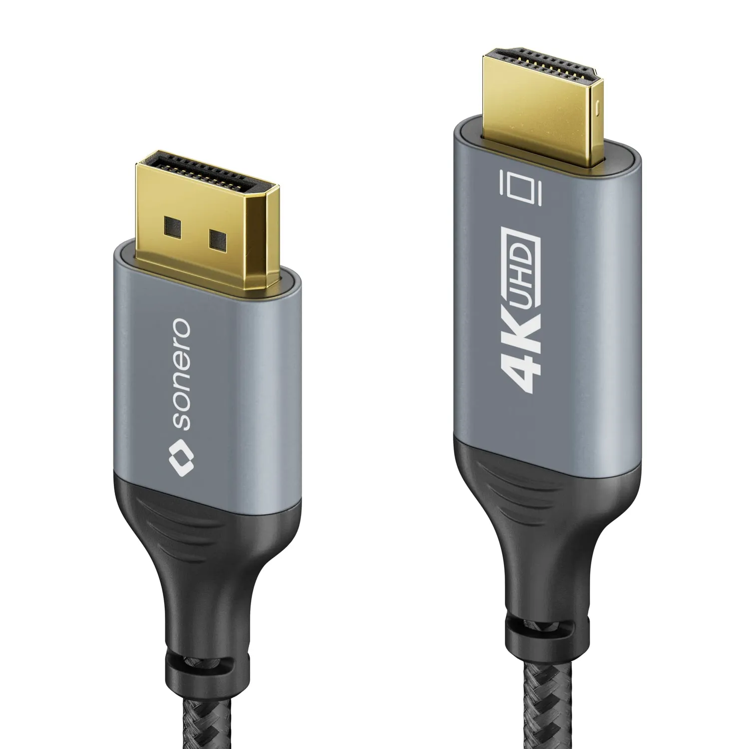 Sonero SPC-DP200-020 DisplayPort-HDMI Kabel 2m 4K grau