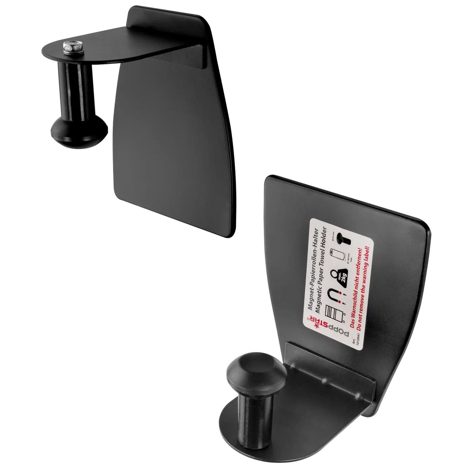 Poppstar Magnet Ablagen 3 Set schwarz Stahl