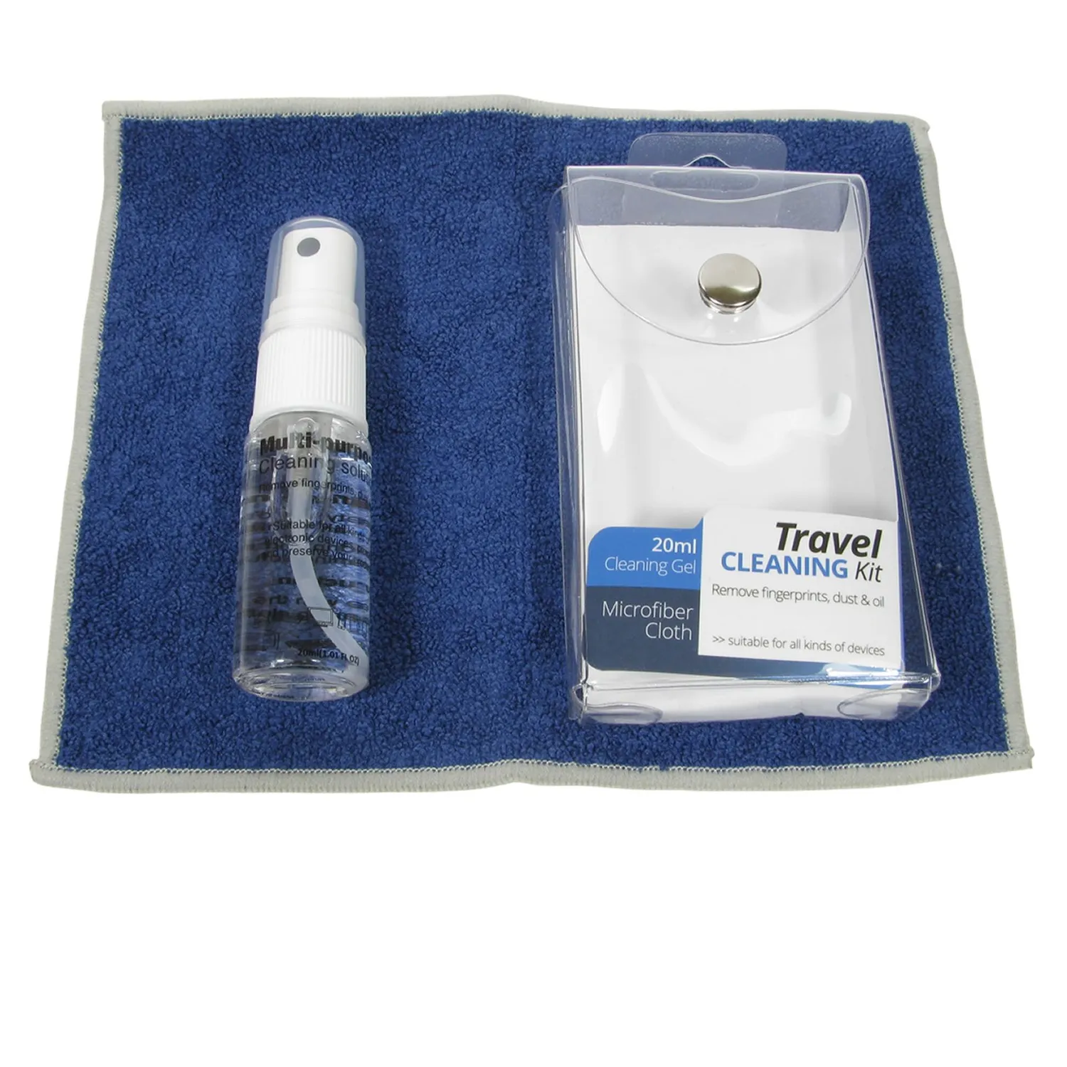 Kenable Reise-Reinigungsset 20 ml Gel + Tuch 17,5x15