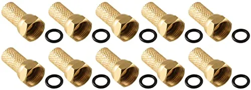 Poppstar F-Stecker 7,2 mm vergoldet 10er Set