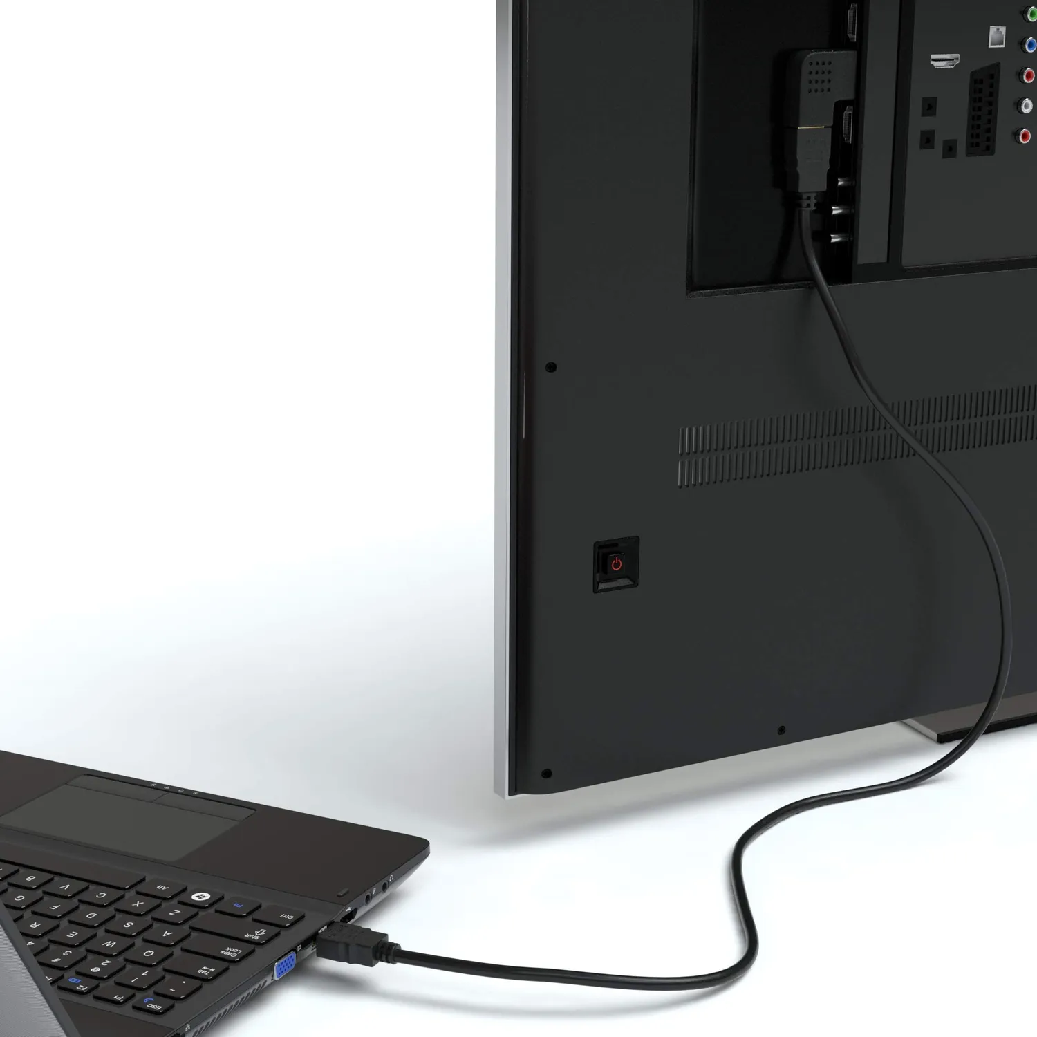 Jamega HDMI Winkeladapter Links 90° flach 4K vergoldet