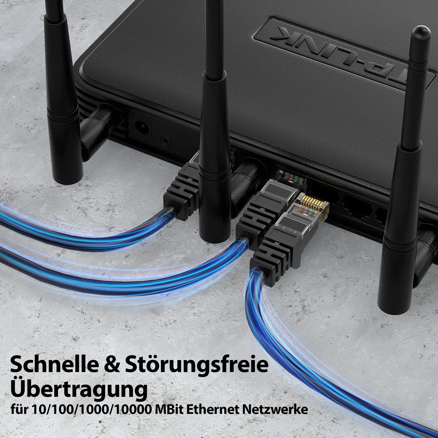 Jamega Cat.6 Netzwerkkabel 0,25m schwarz Gigabit