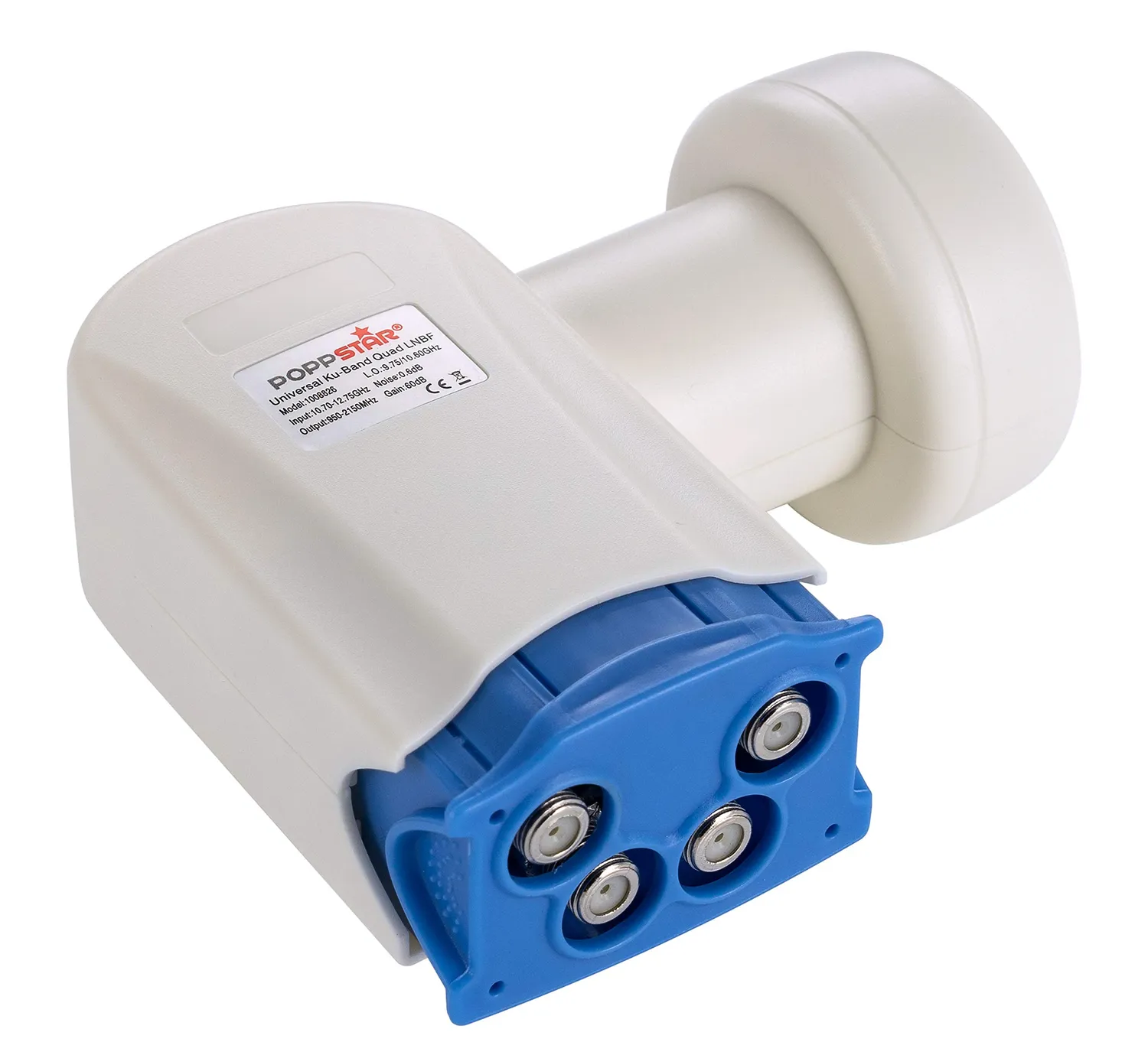 Poppstar Quad LNB 4-Fach Set mit F-Stecker