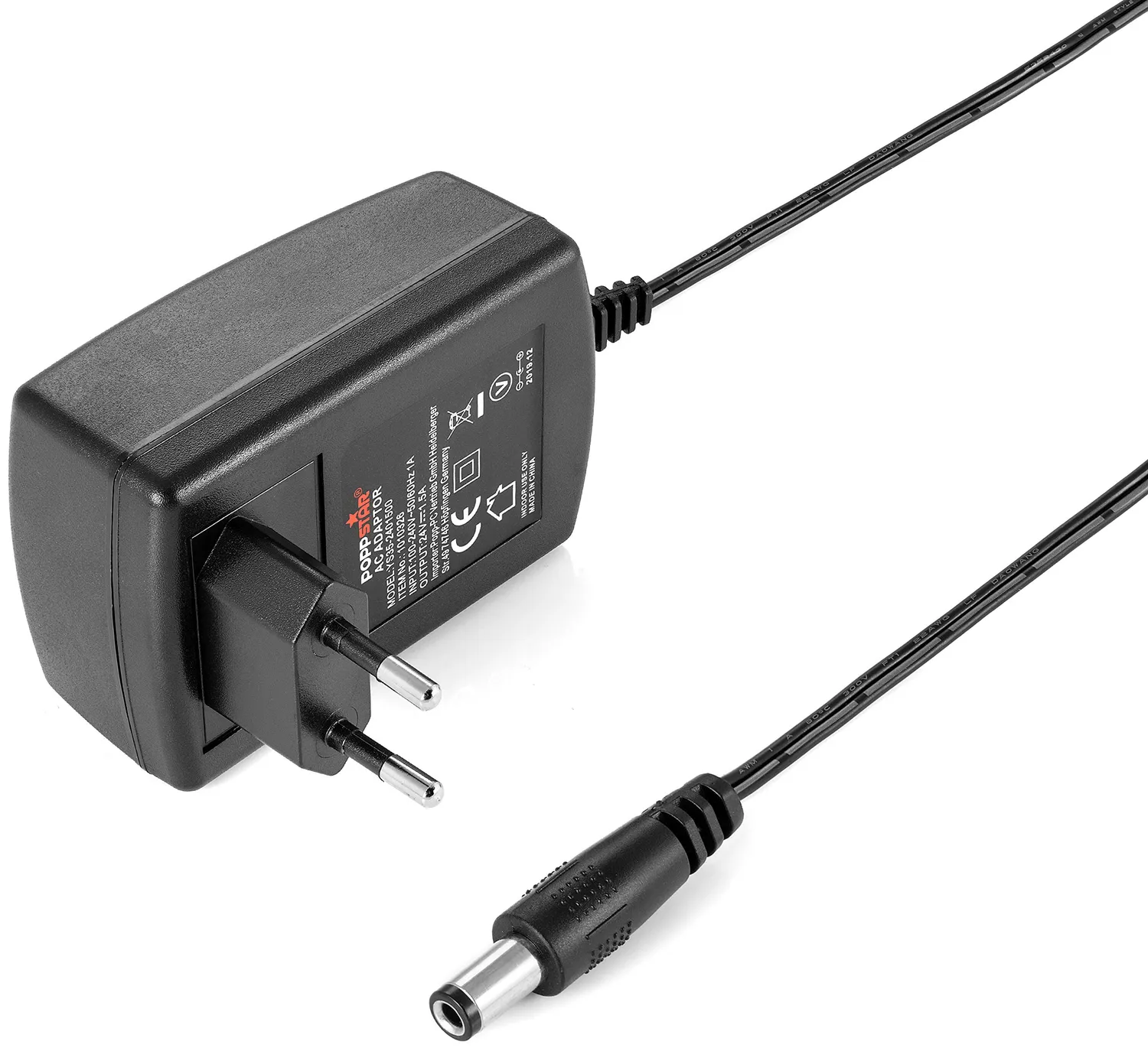 Poppstar 24V 1,5A Steckernetzteil 5,5/2,5mm 1,5m