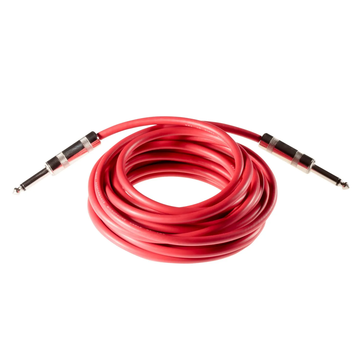 Poppstar Instrumentenkabel 2m rot 6,3mm Klinke Mono Kupfer