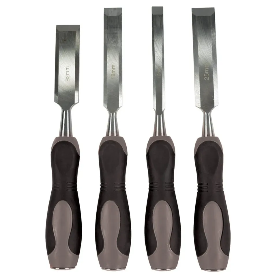 Kenable Stechbeitel Set 12/18/25/32mm Holzbeitel 4-teilig Hartholz