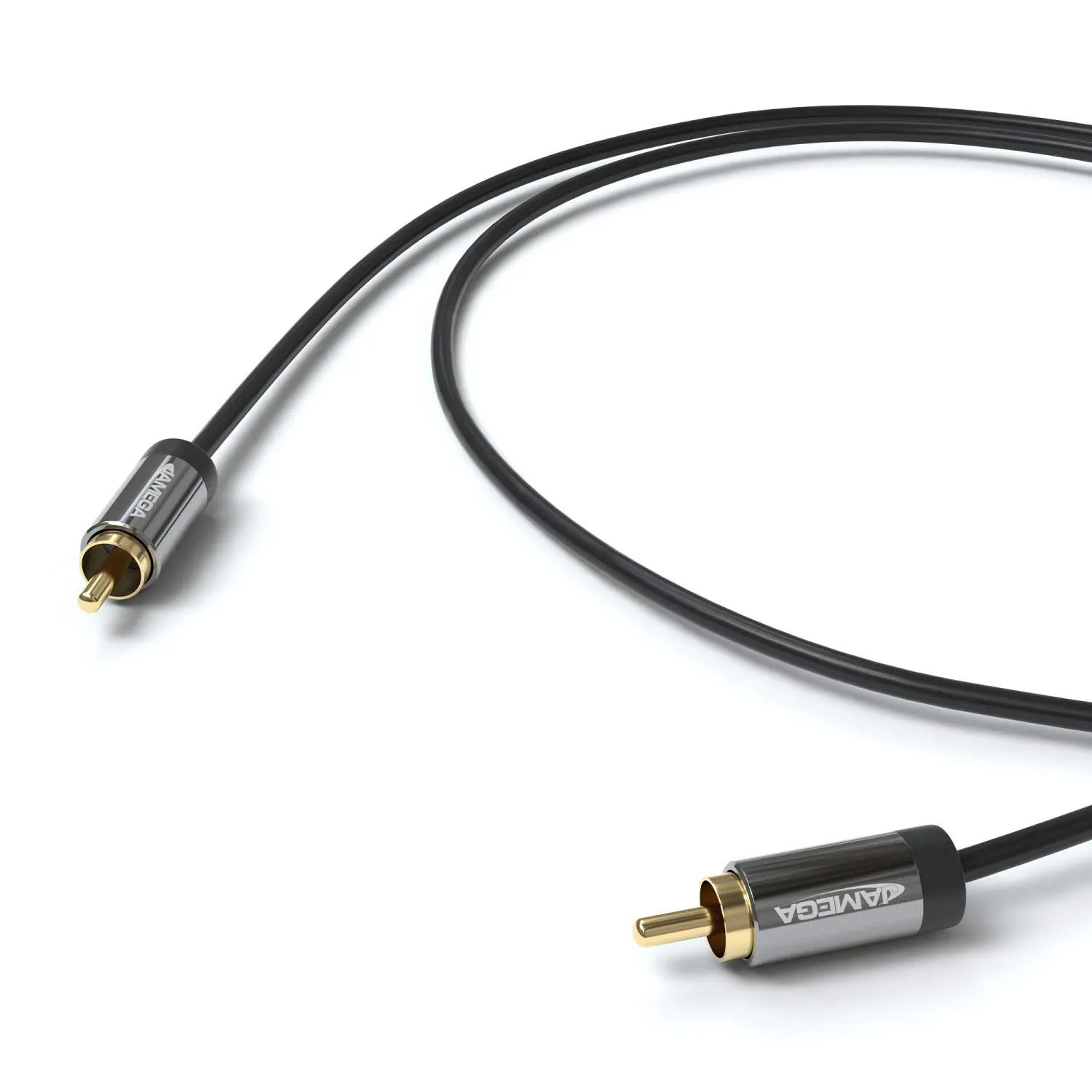 JAMEGA Subwoofer Kabel 1m Cinch RCA vergoldet