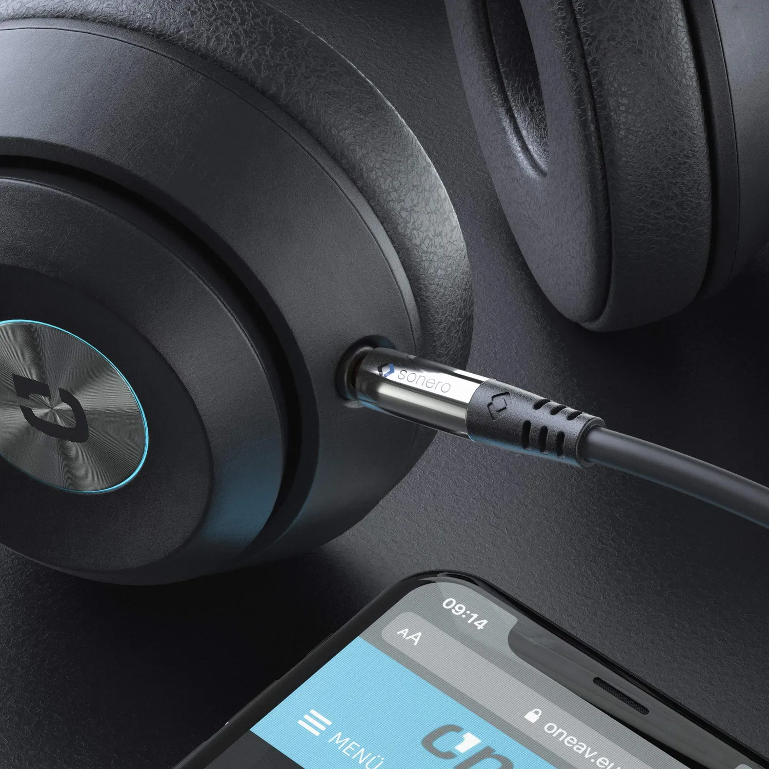 Sonero S-AC500-200 Audiokabel 3,5mm 20m schwarz vergoldet