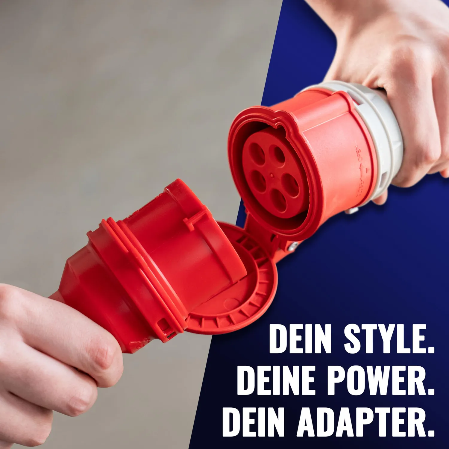 Poppstar CEE-Adapter 45cm Schuko-Stecker auf CEE-Kupplung 16A IP44
