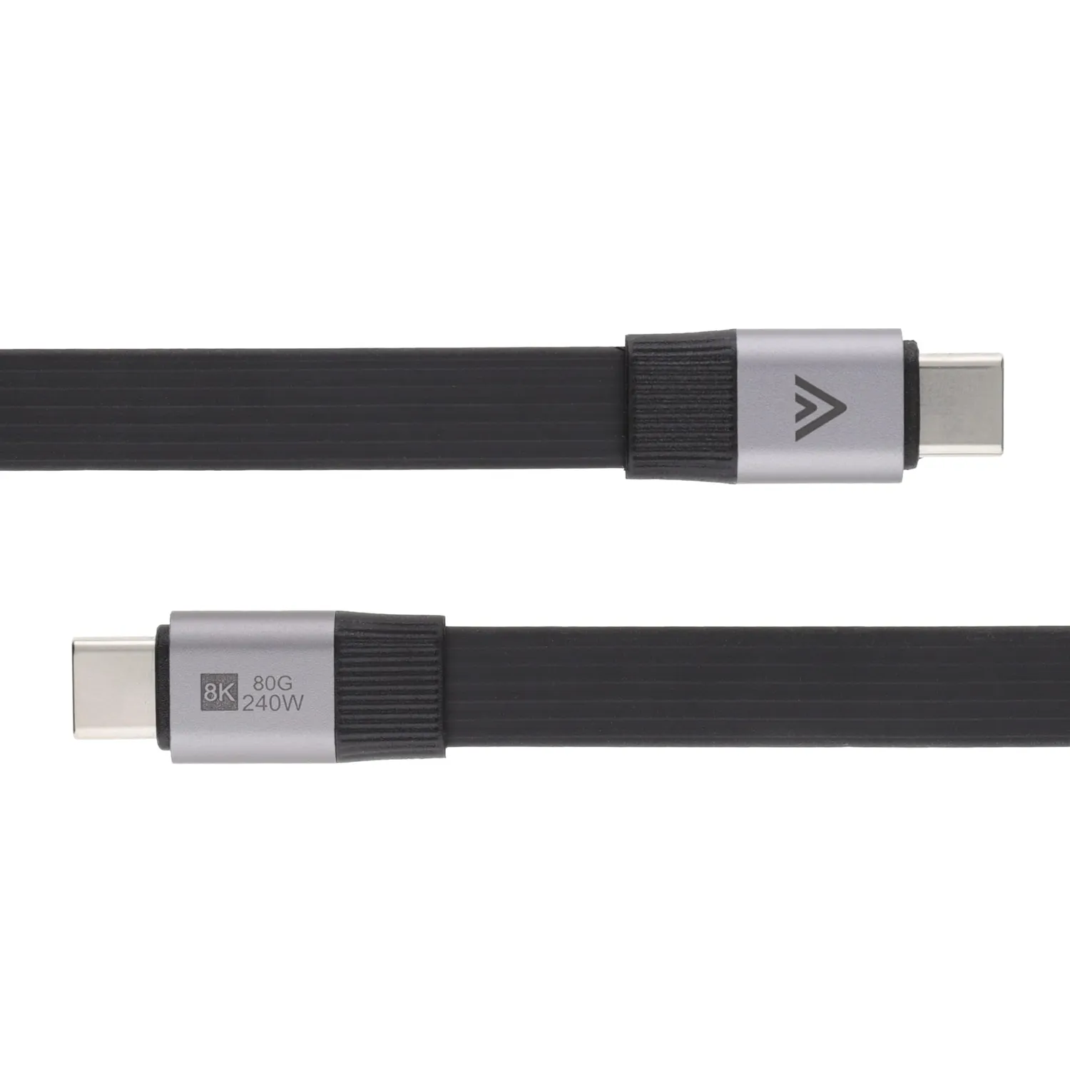 Kenable USB4 Kabel 80Gbps 240W 1m schwarz flach USB-C