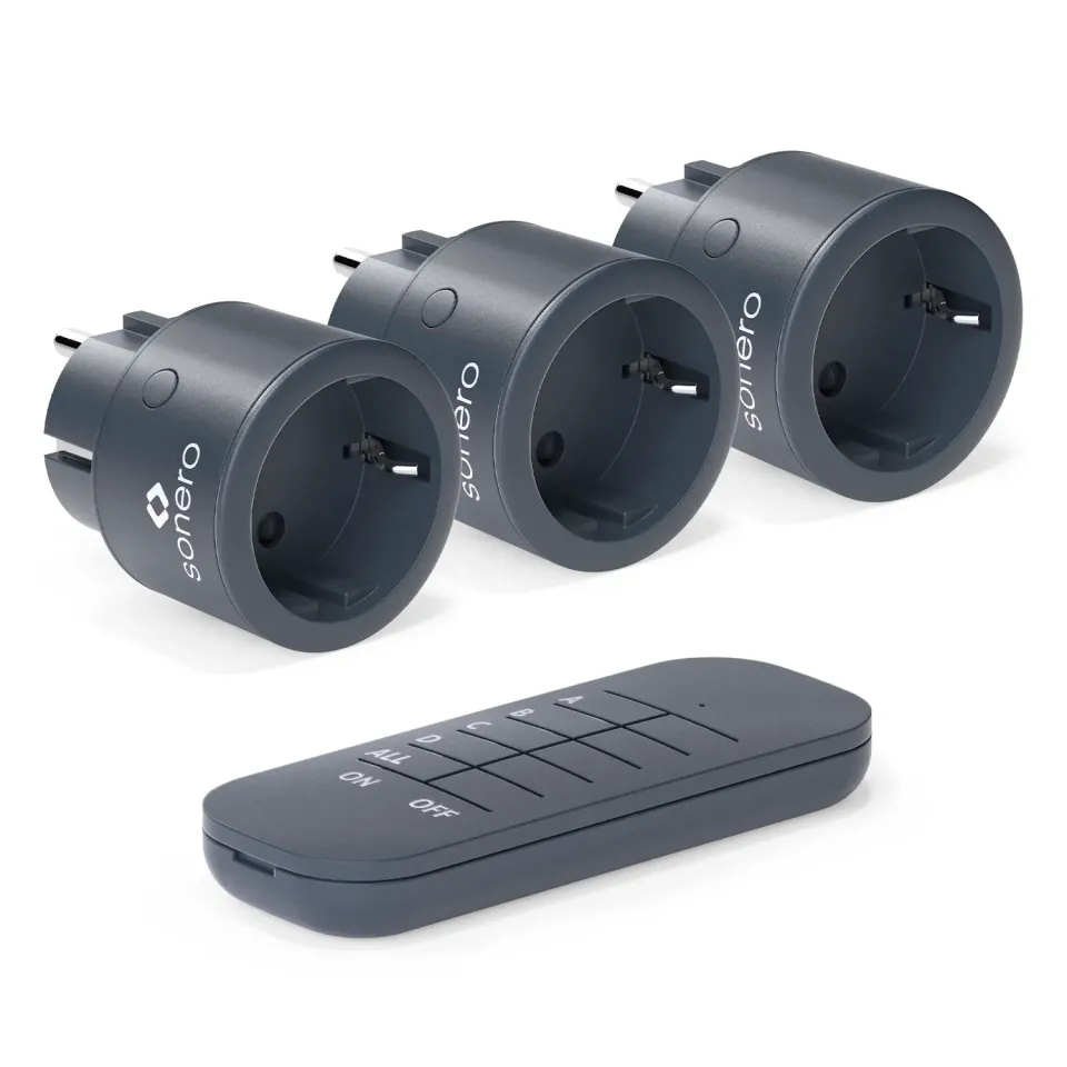 Sonero S-RCS113 Funksteckdosen Set 3+1 anthrazit 2300W