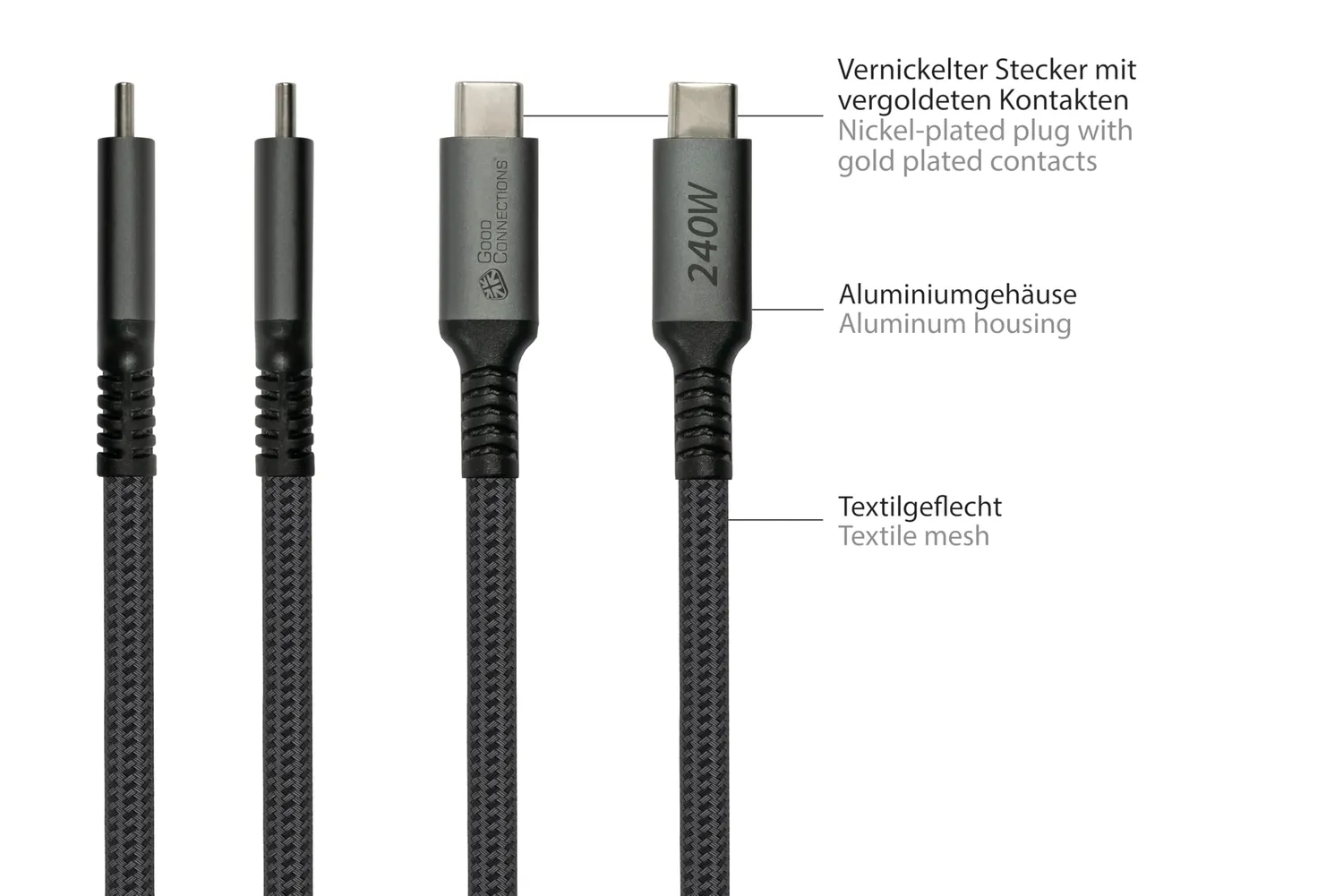Good Connections USB-C Kabel 240W 2m anthrazit