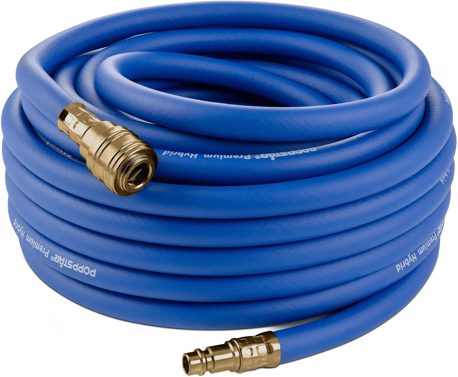 Poppstar Druckluftschlauch 50m NW 7,2 Luftschlauch blau 20bar