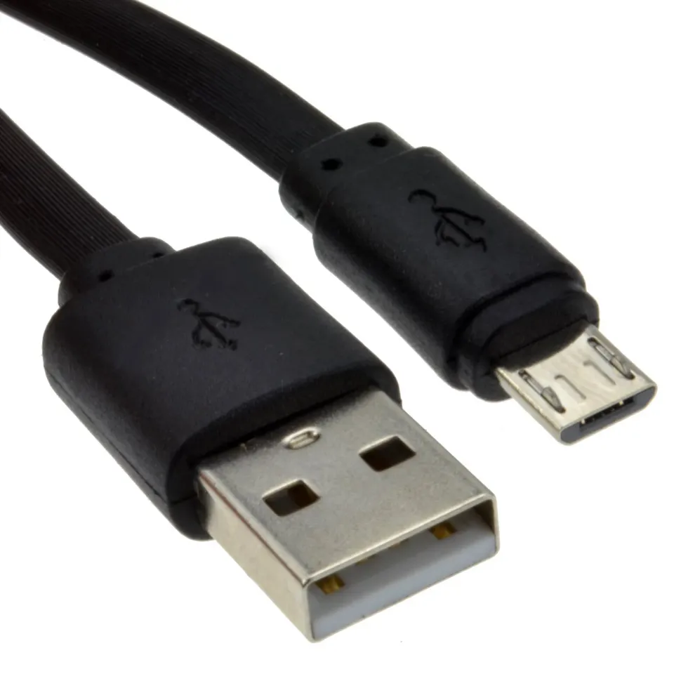 Kenable USB A Micro B Ladekabel 1,8 m schwarz Schnelllade