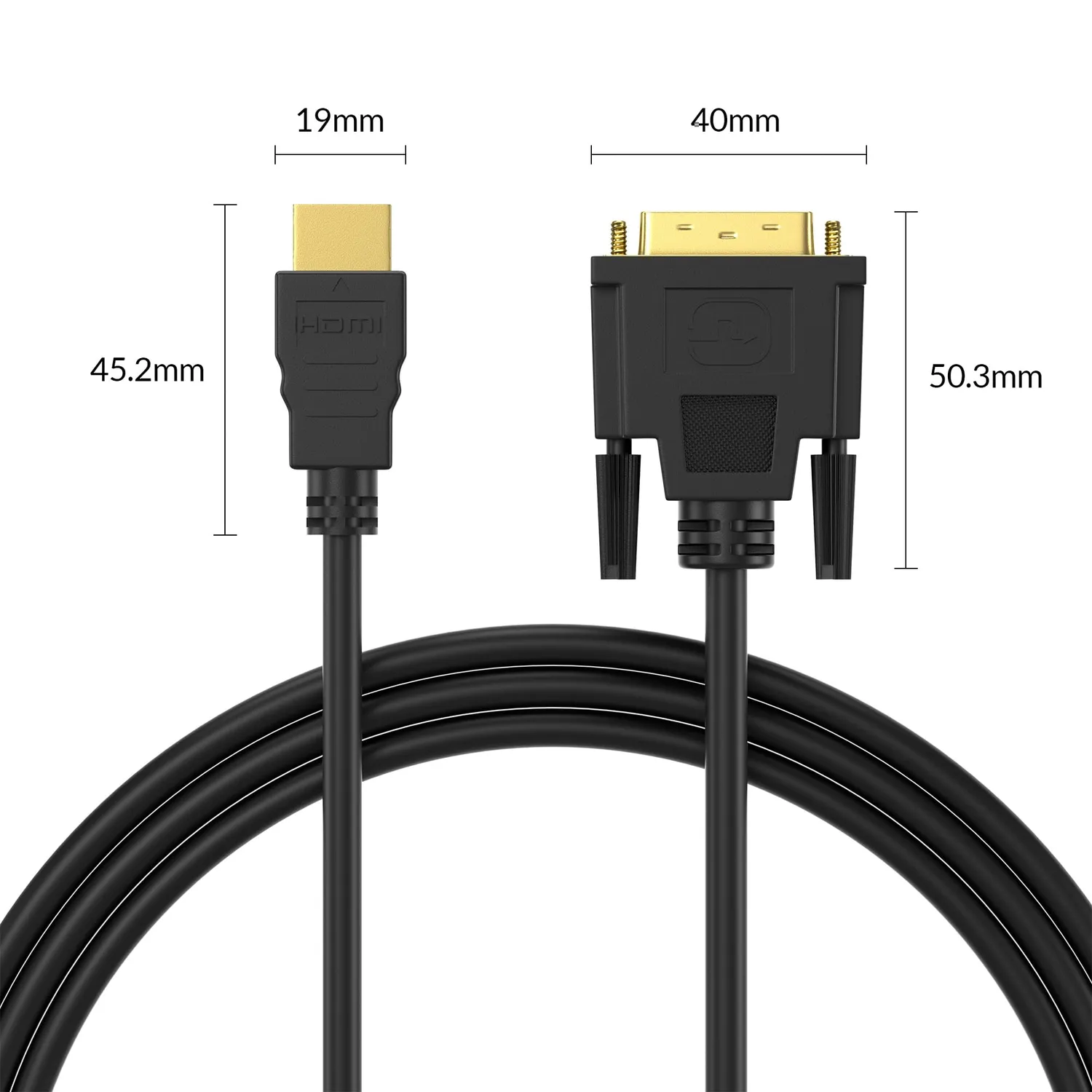 Jamega HDMI auf DVI Adapterkabel 1 m Full HD 1080p