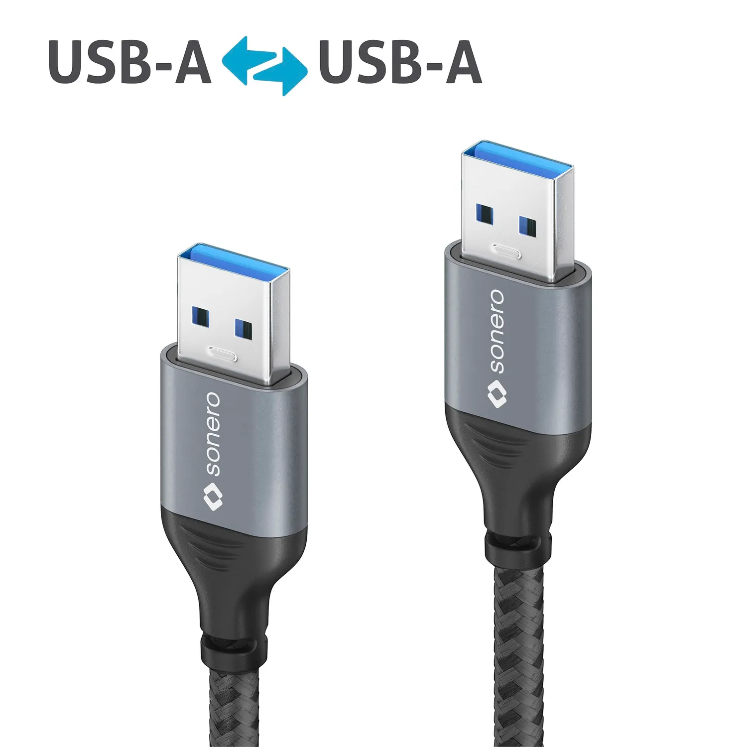 Sonero USB-A auf USB-A Kabel 0,5m USB 3.0 space grey