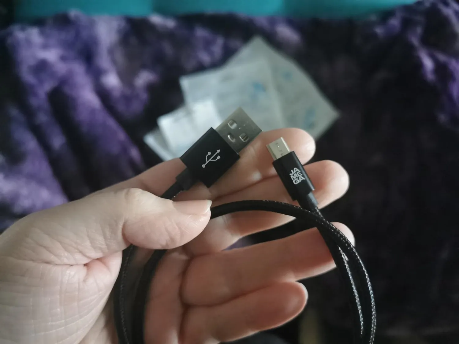 JAMEGA Premium Micro USB Kabel 0,5-3 m 4er Set rot