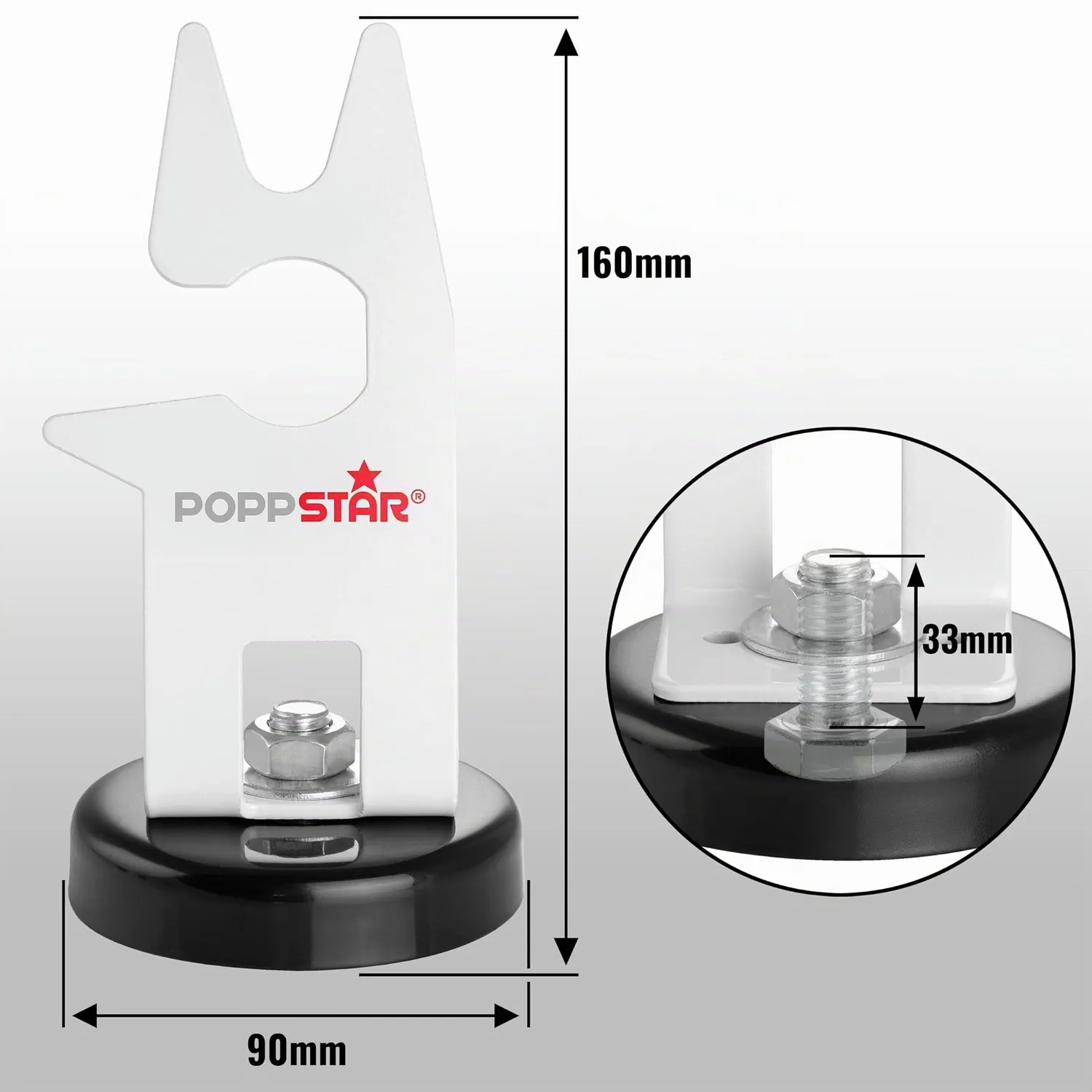 Poppstar WIG Brennerhalter magnetisch 9 cm