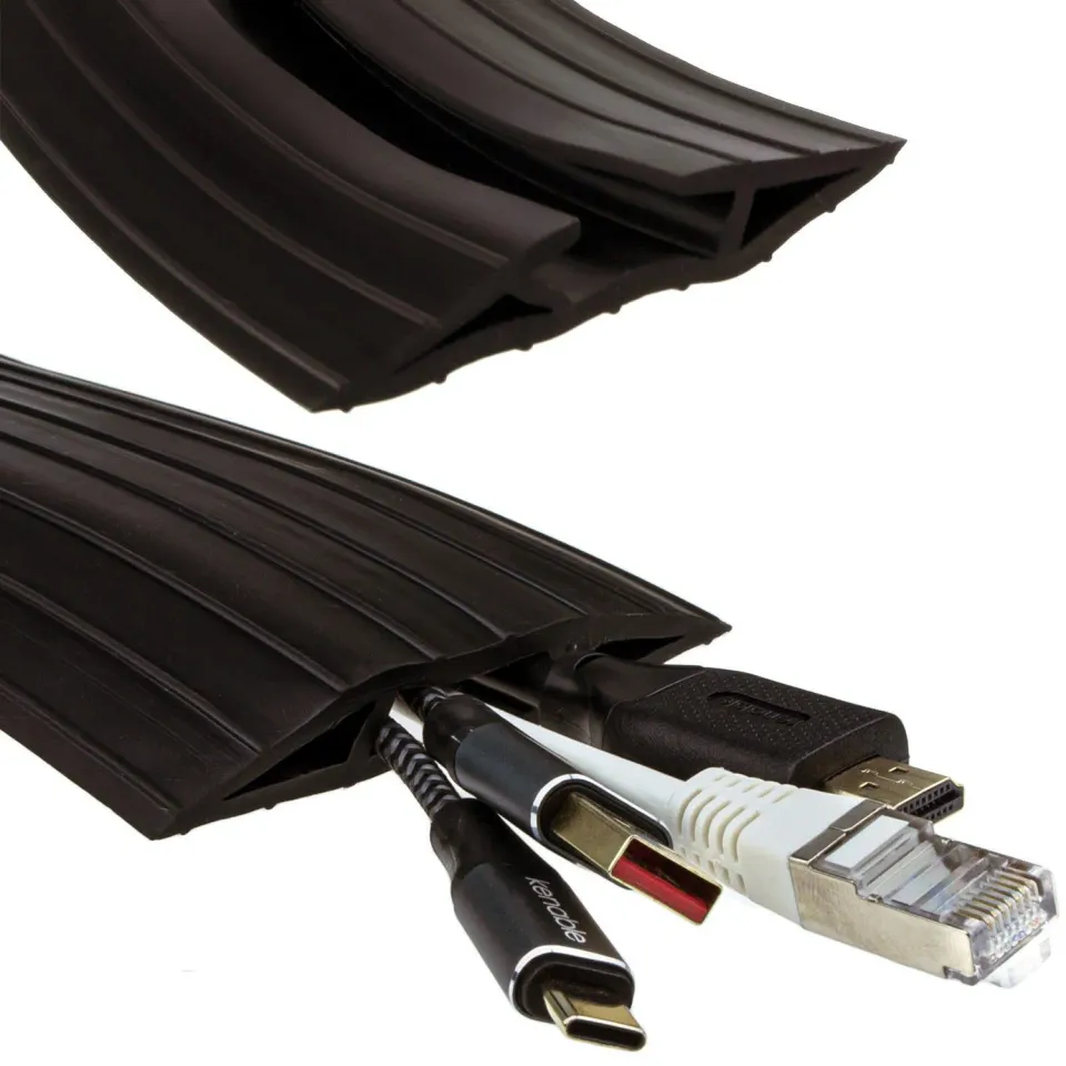 Kenable enTie Kabelkanal Boden 3m Gummi schwarz 19mm