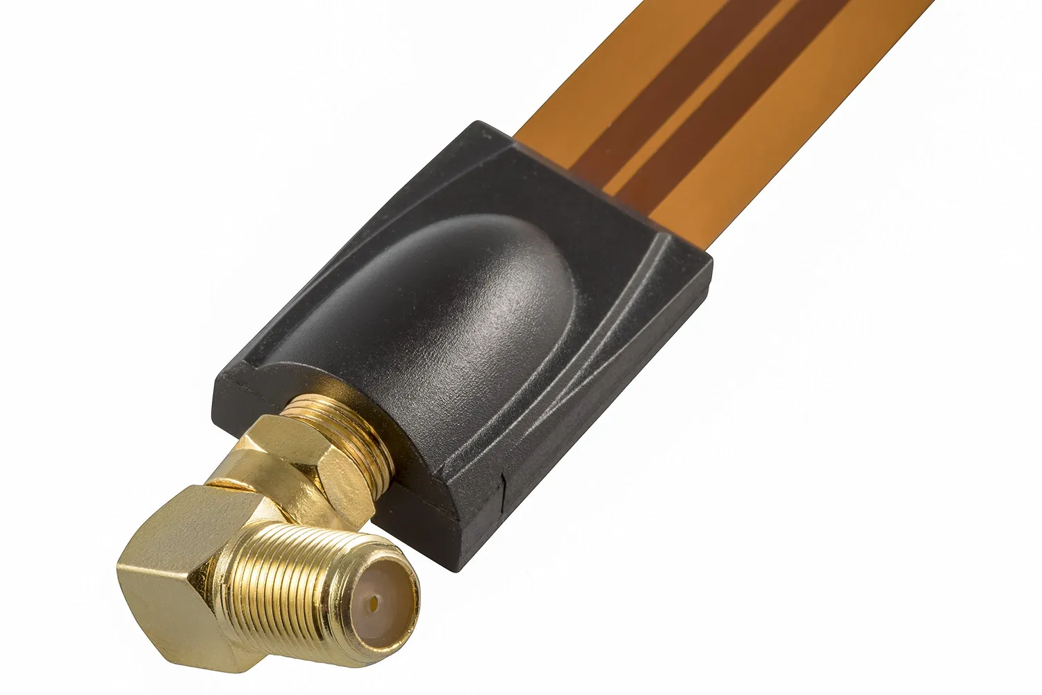 Poppstar SAT-Winkel-Adapter 90° F-Kupplung 8x vergoldet