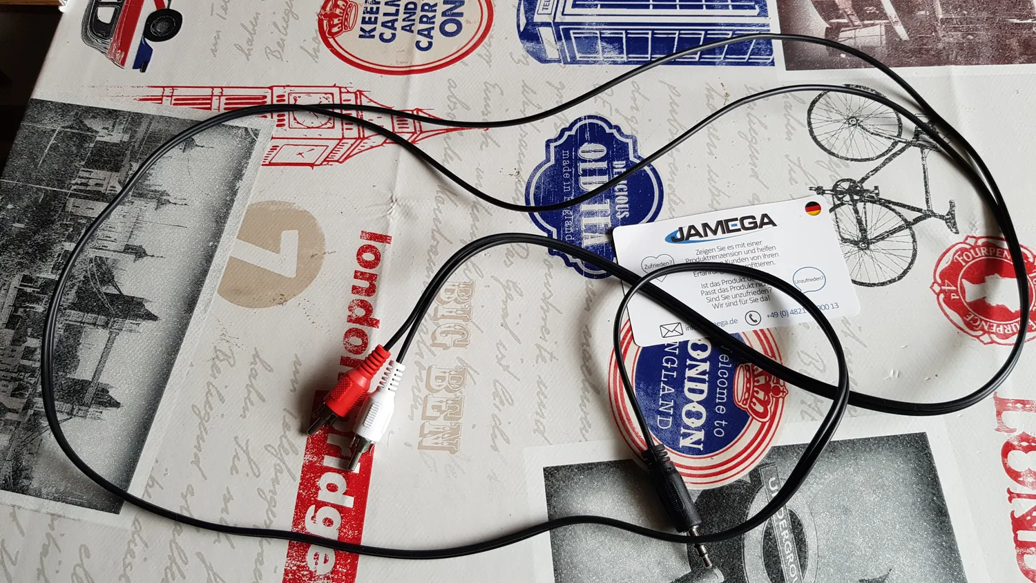 Jamega Y-Adapter Cinch Kabel 0,20m vergoldet