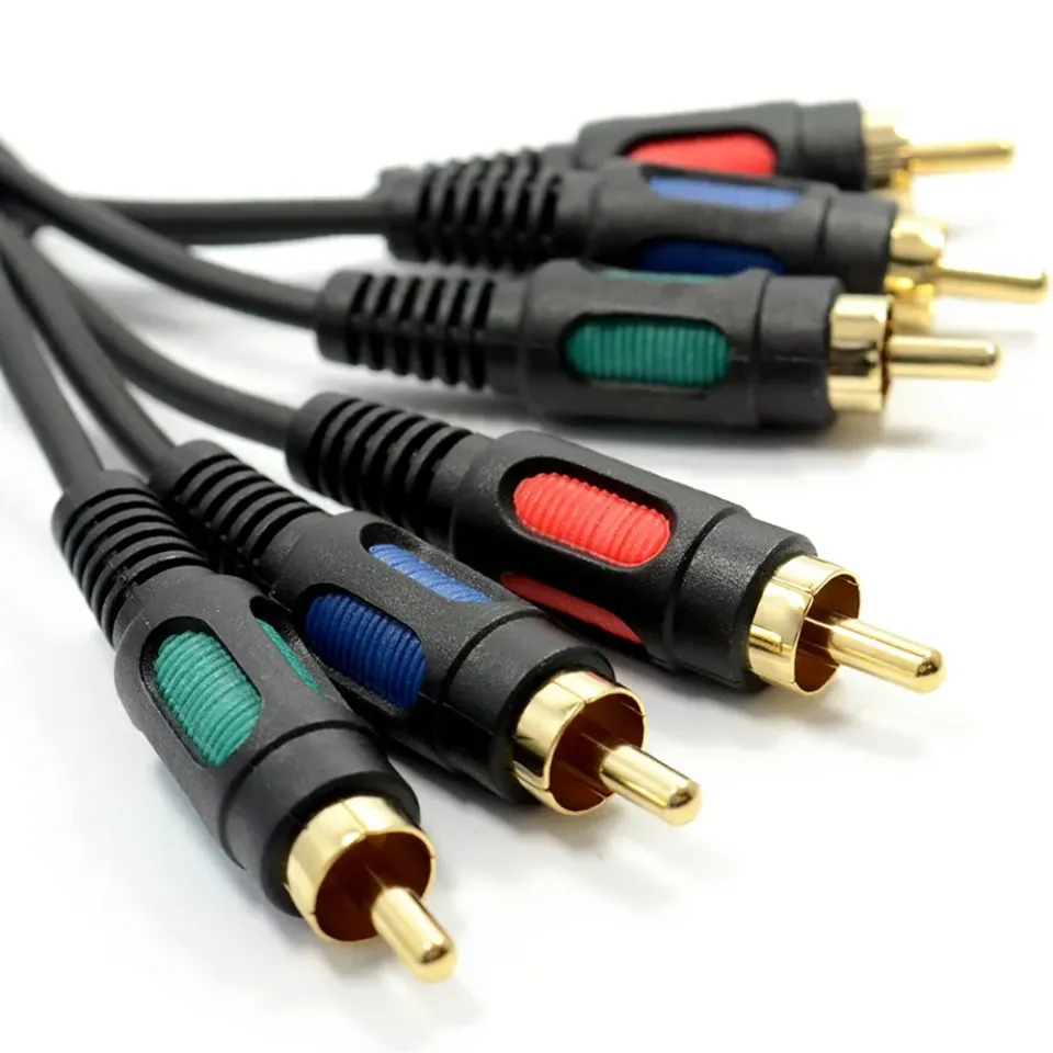 Kenable Komponenten Videokabel 3x Cinch 1,5m schwarz YUV