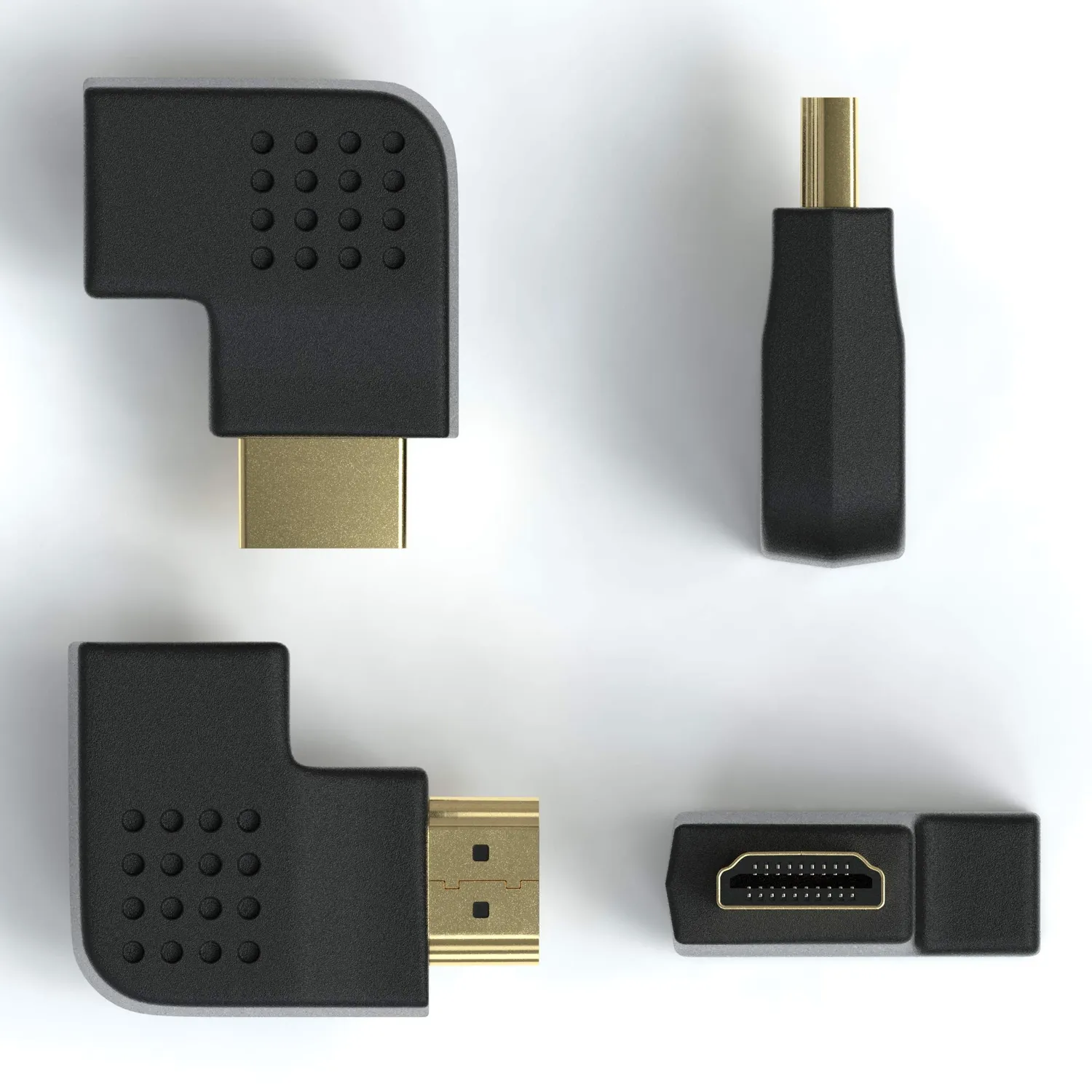 Jamega HDMI Winkeladapter Links 90° flach 4K vergoldet
