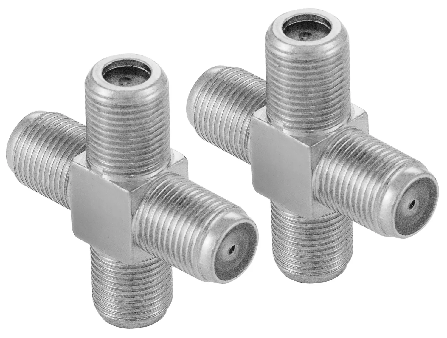 Poppstar 4x SAT Kreuz Verteiler F-Buchse silbern