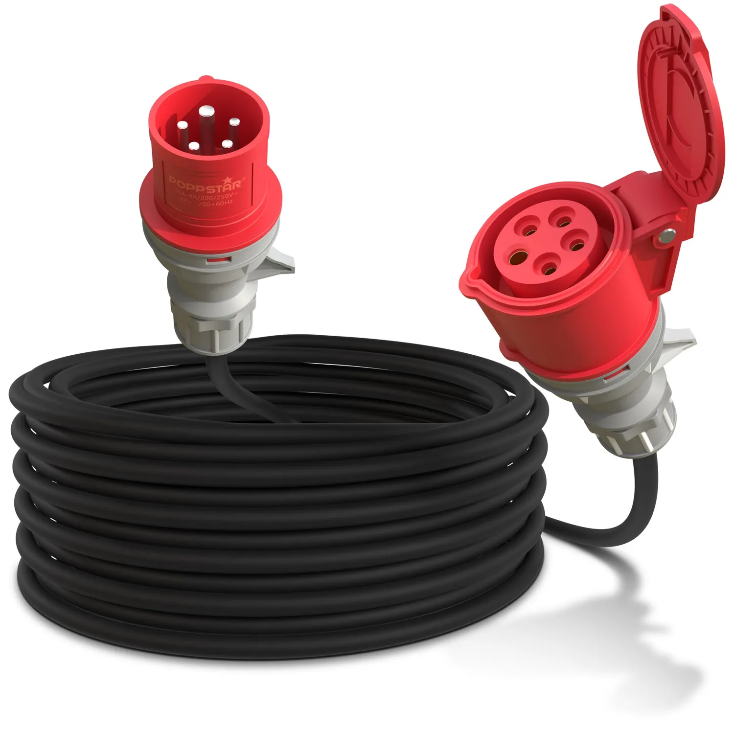 Poppstar Starkstrom Verlängerungskabel 25 m CEE 16A IP44