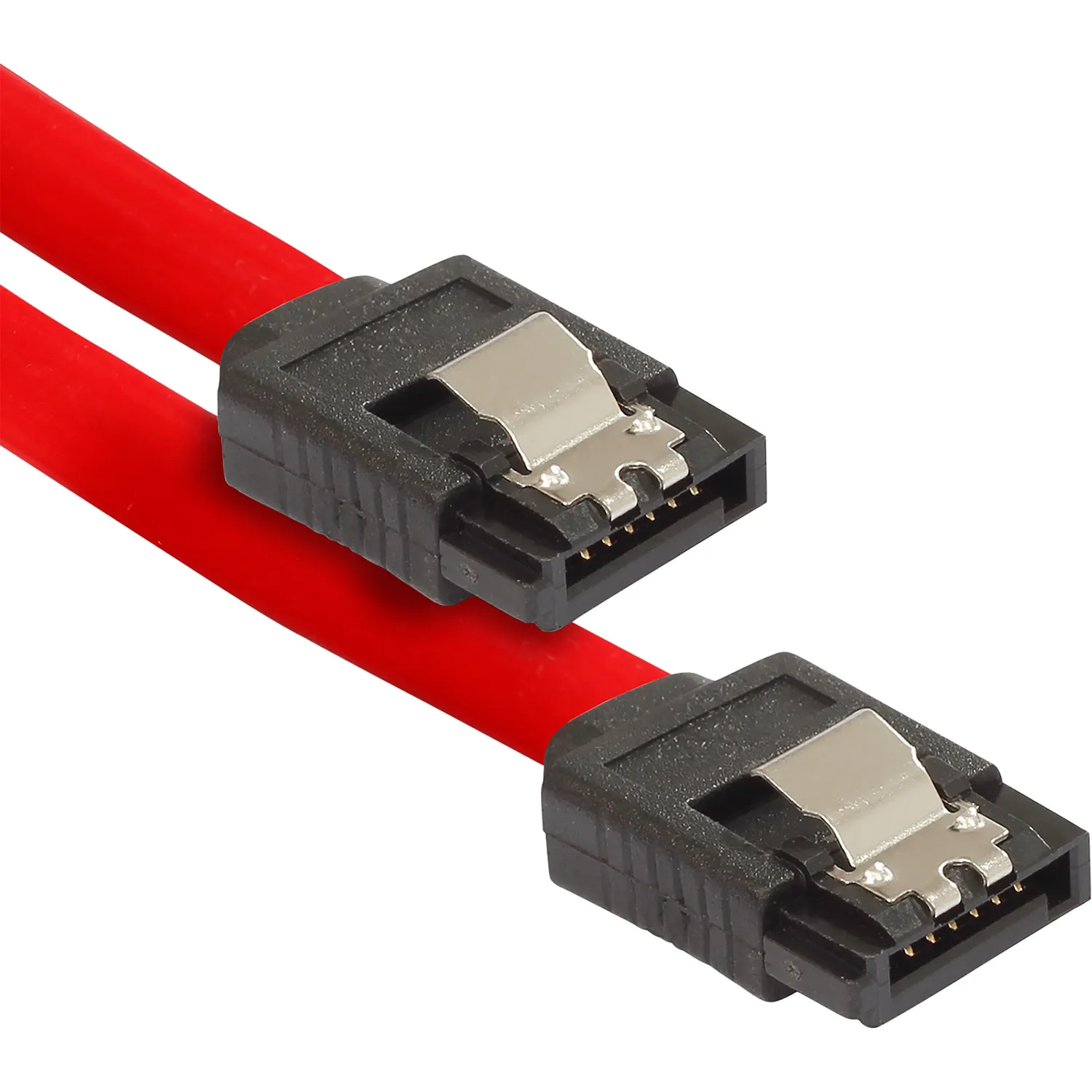 Poppstar SATA Kabel SSD HDD 0,5m rot gerade 6Gbit/s