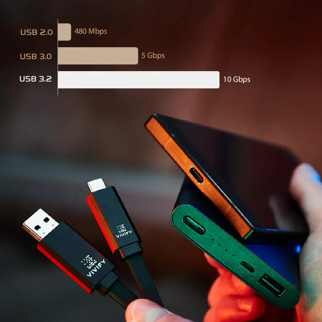 Vivify Aceso W10 USB-C Kabel 1 m rot 10 Gbit/s