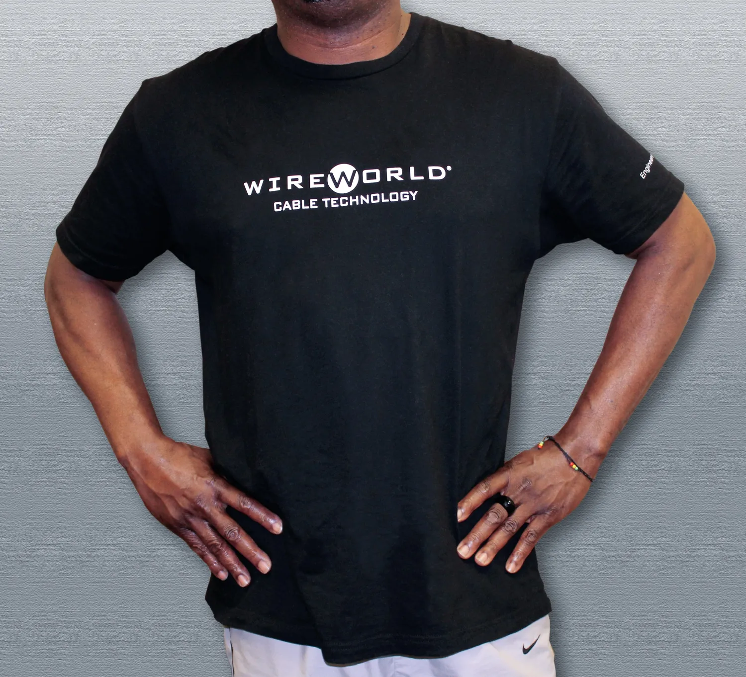 WireWorld T-Shirt Baumwolle schwarz Größe L Logo
