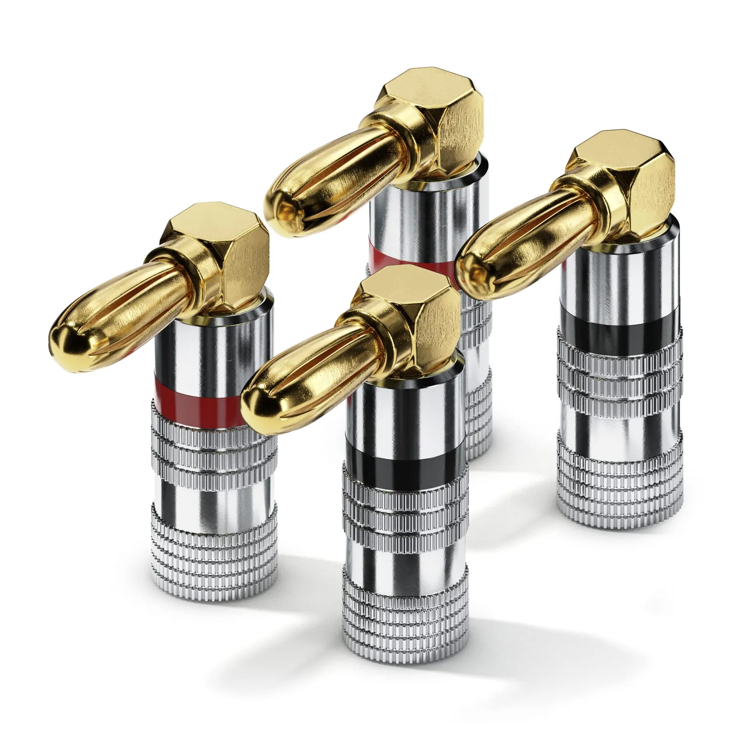 Sonero S-SC090-04 Bananenstecker 4er-Set 90° vergoldet