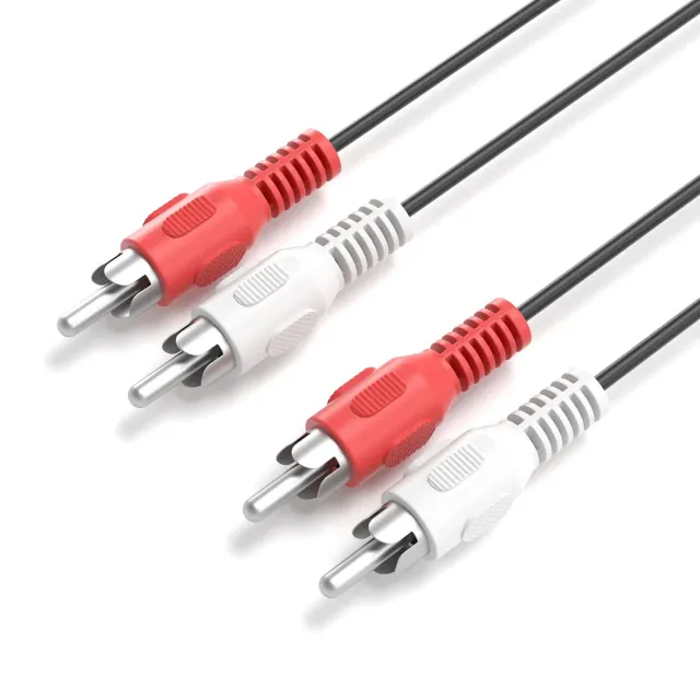 JAMEGA Cinch Audiokabel 0,5 m Stereo 2x Cinch