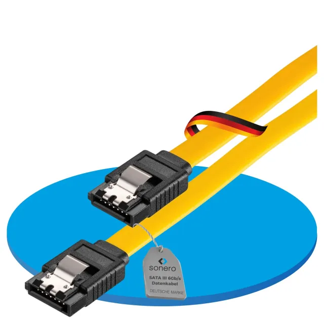 Sonero X-SATA010-050G SATA Kabel 0,5m gelb 6Gb/s