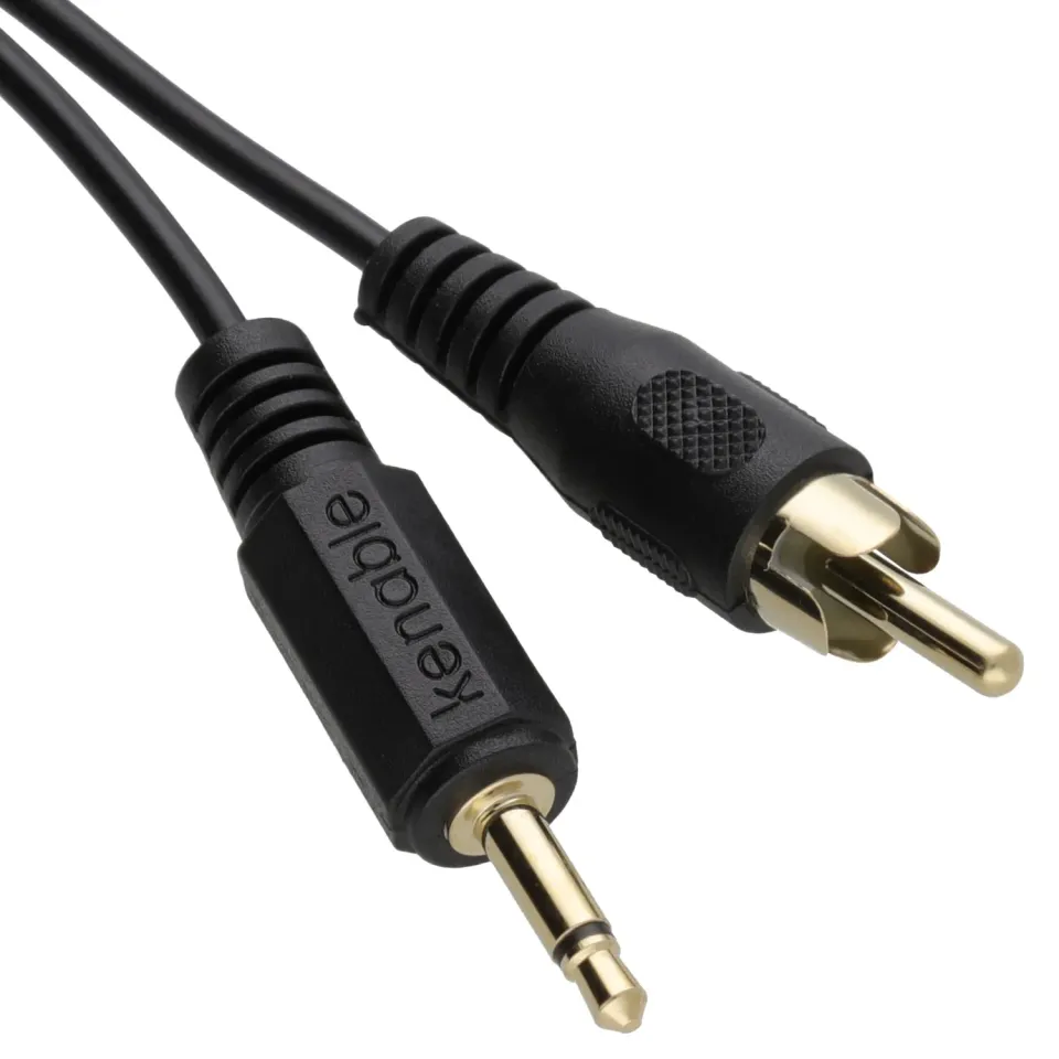 Kenable 3,5mm Mono Klinke Cinch Kabel 1m schwarz