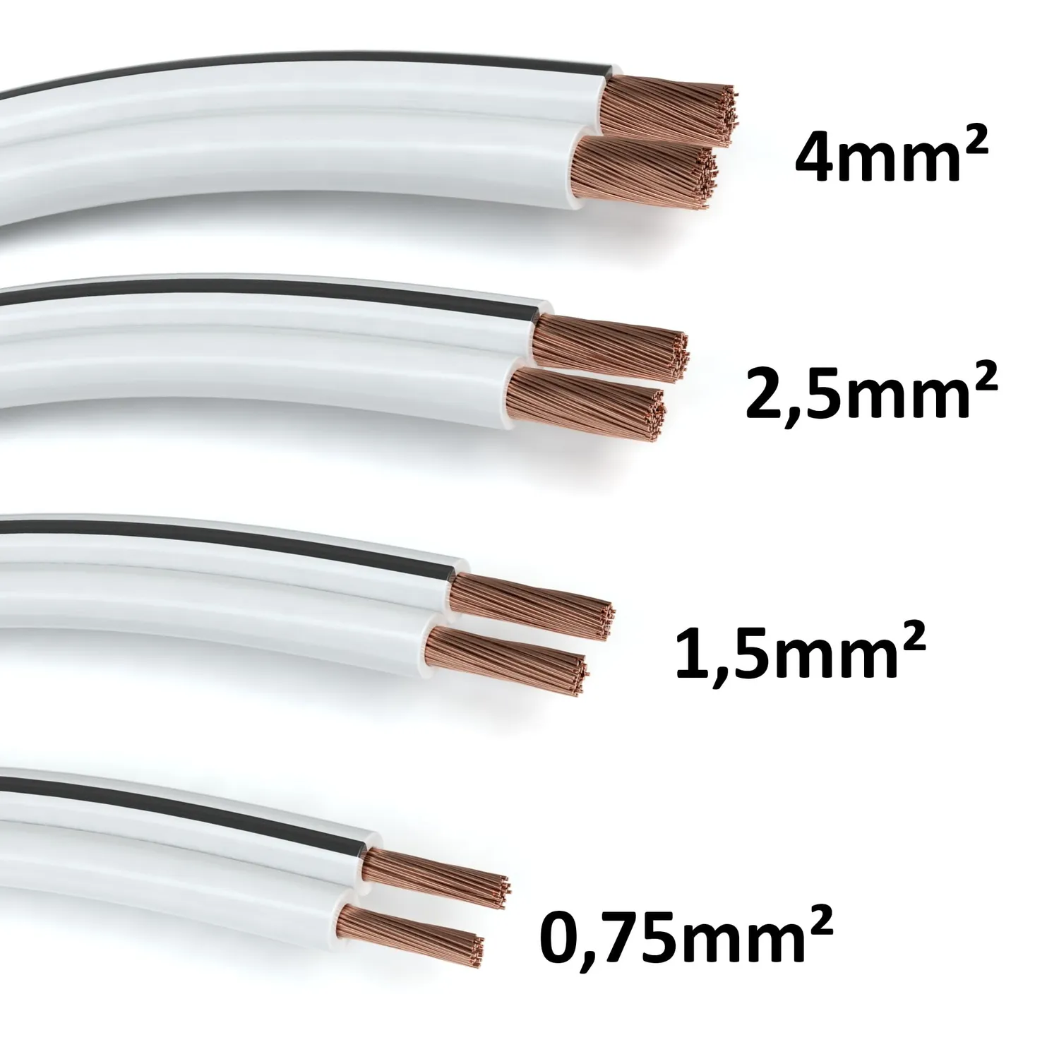 Jamega Lautsprecherkabel 2x2,5mm² weiß 50m