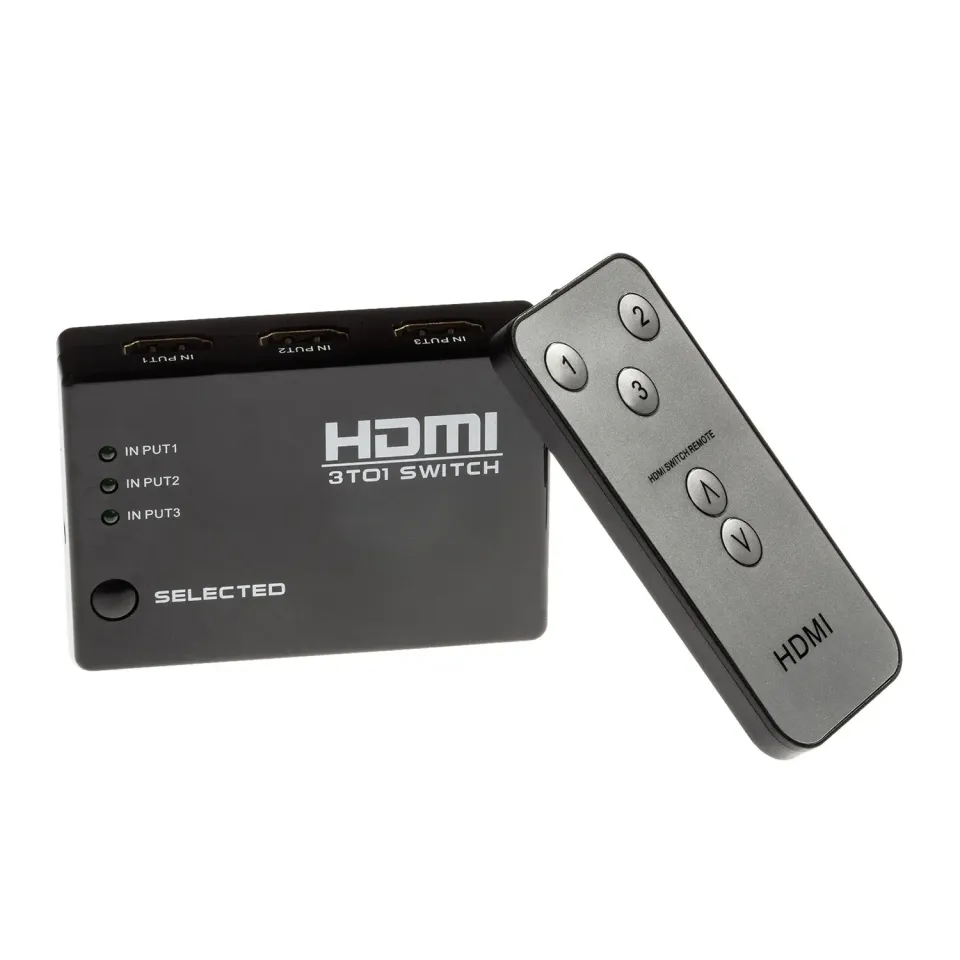 Poppstar Full HD 3-Port HDMI Switch 1080p