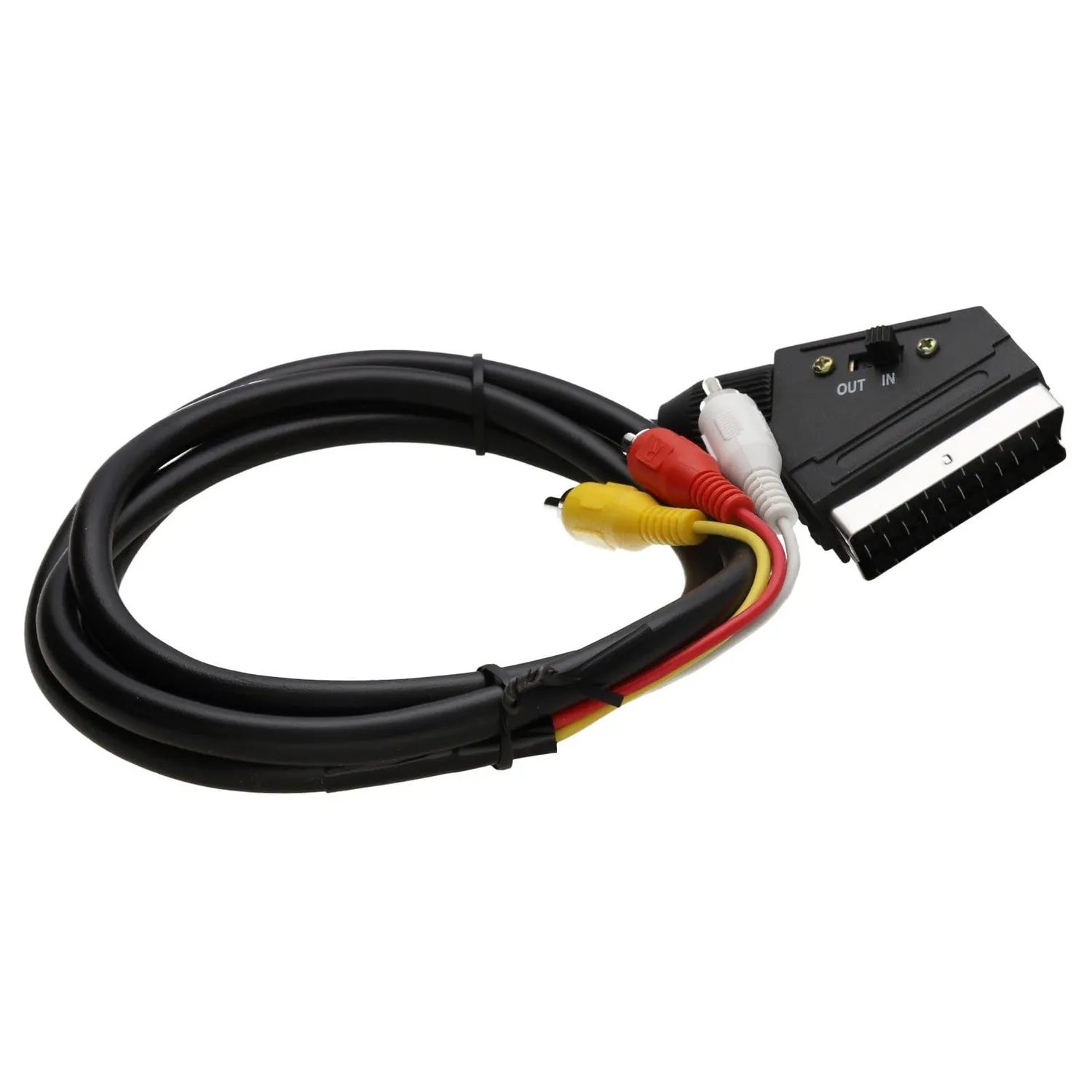 Kenable SCART Cinch Kabel 1,5m schwarz bidirektional