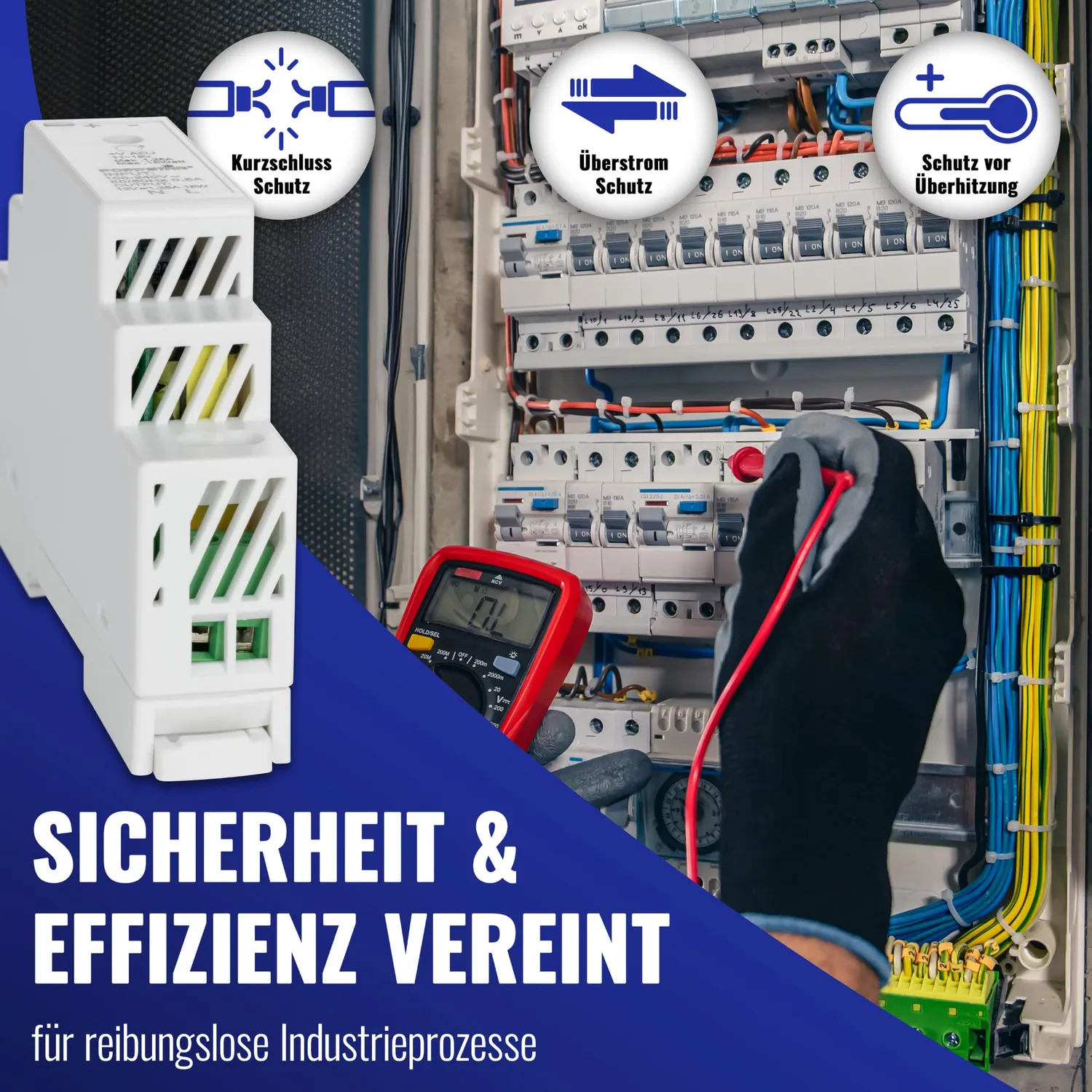 Poppstar P-15-5 Hutschienen-Netzteil 5V 2A 10W